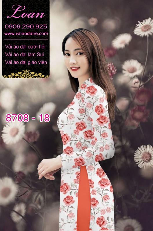 Vải áo dài hoa nhí