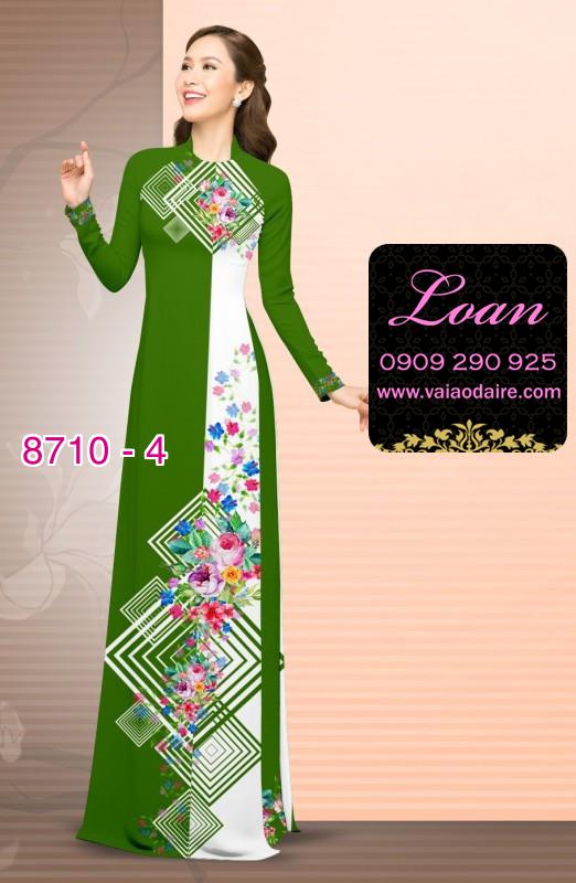 Vải áo dài hoa 3D