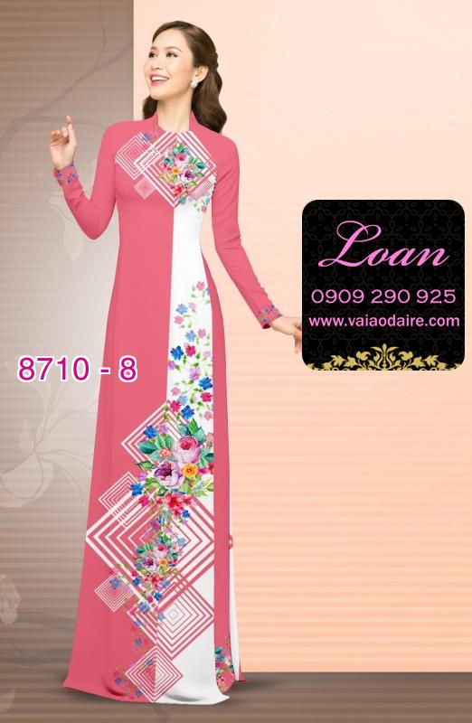 Vải áo dài hoa 3D