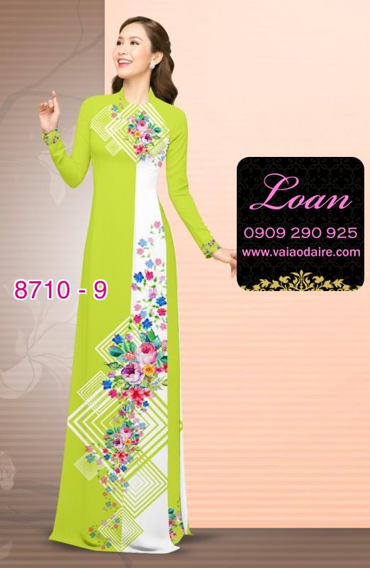 Vải áo dài hoa 3D