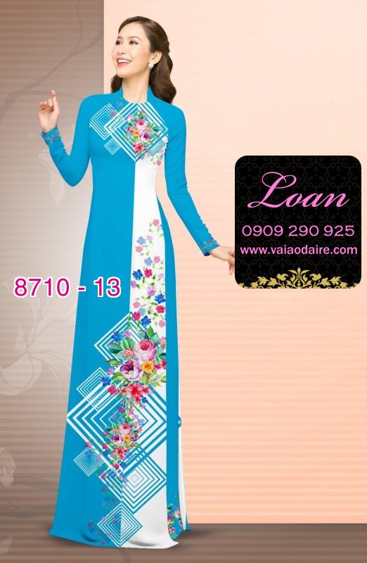 Vải áo dài hoa 3D