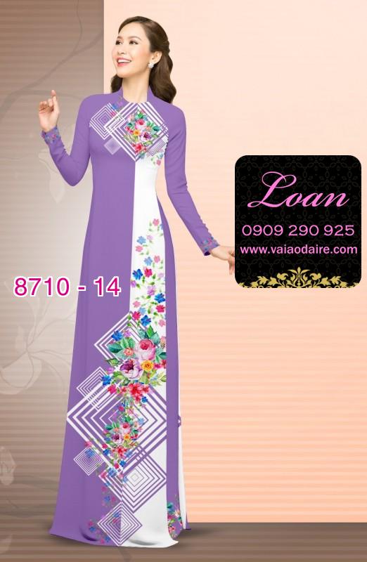 Vải áo dài hoa 3D