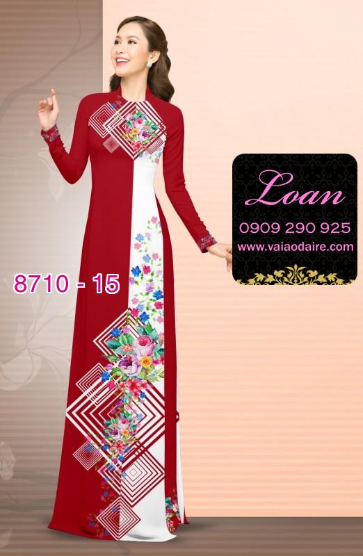Vải áo dài hoa 3D