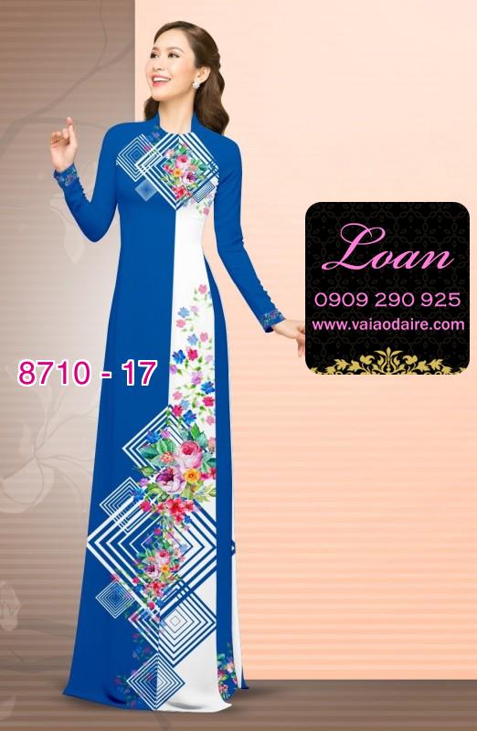 Vải áo dài hoa 3D