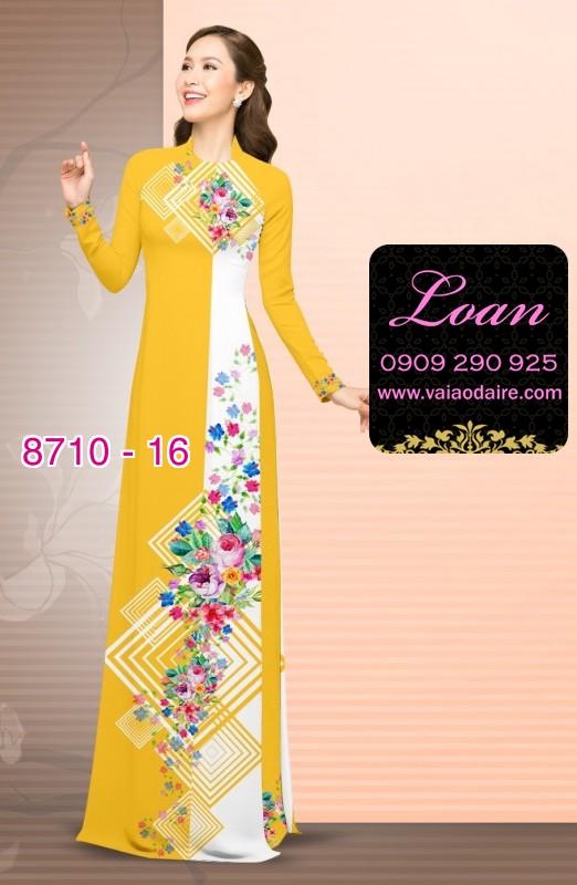 Vải áo dài hoa 3D