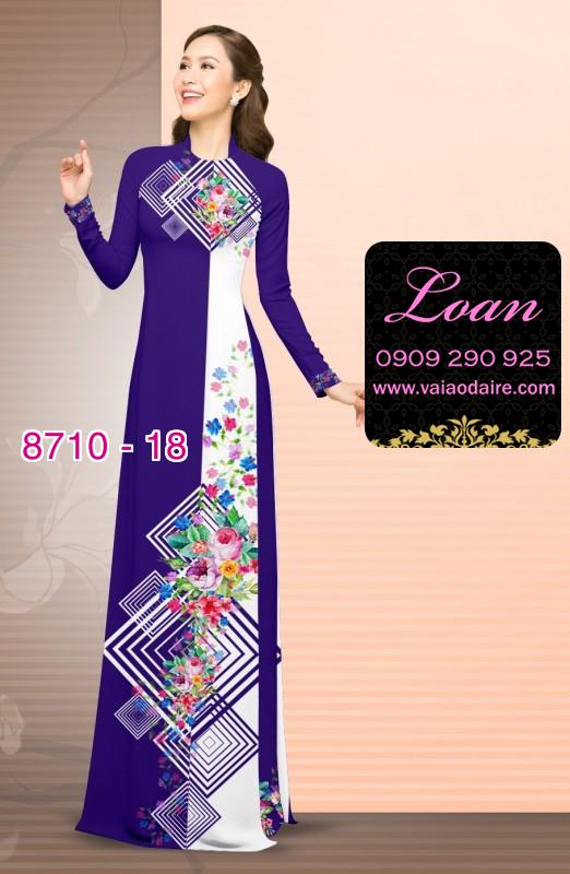 Vải áo dài hoa 3D