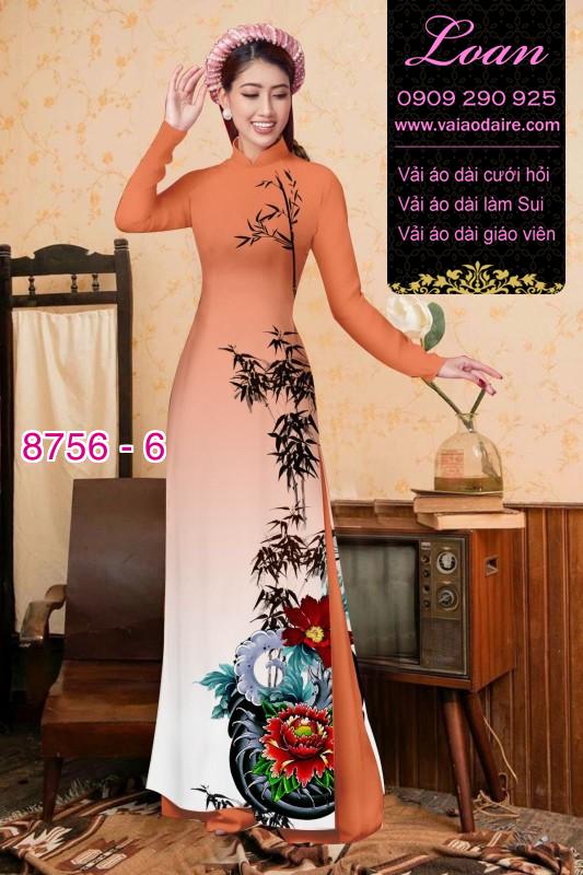Vải áo dài hoa Mẫu Đơn