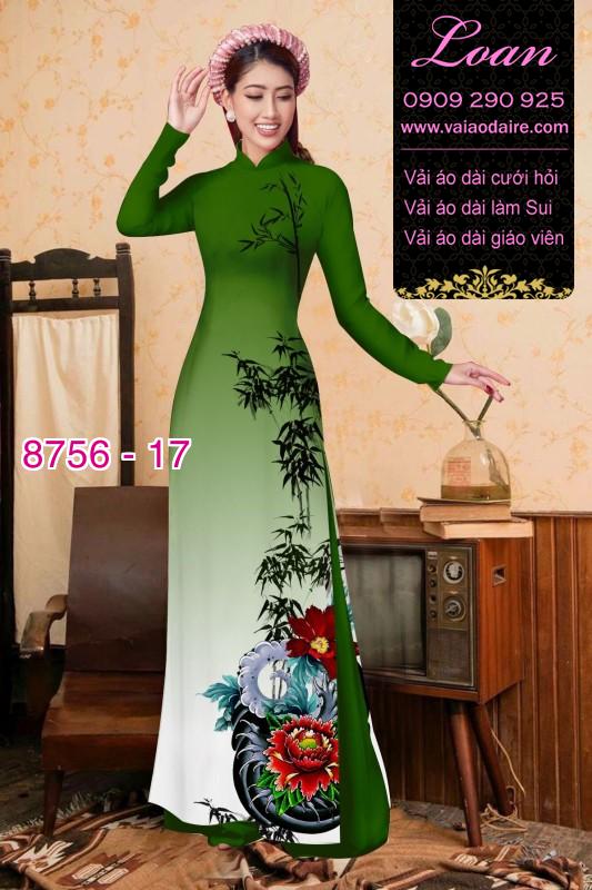 Vải áo dài hoa Mẫu Đơn