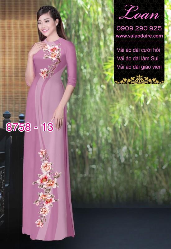 Vải áo dài hoa dây