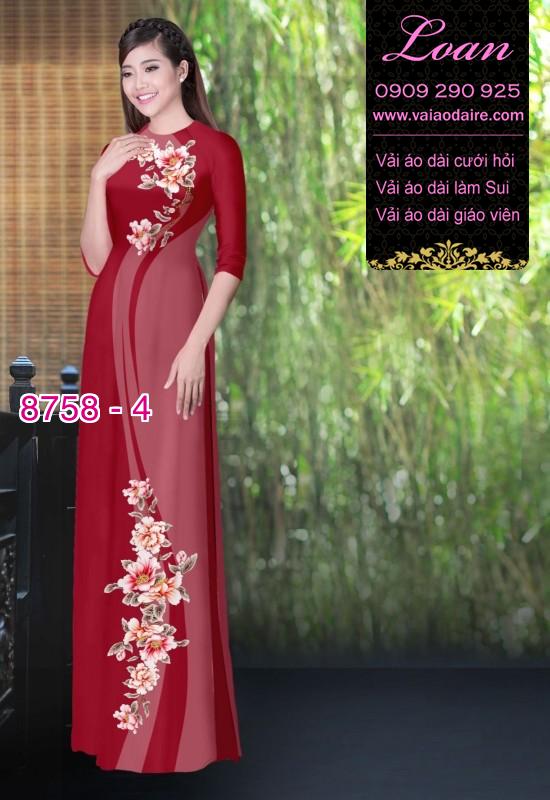 Vải áo dài hoa dây