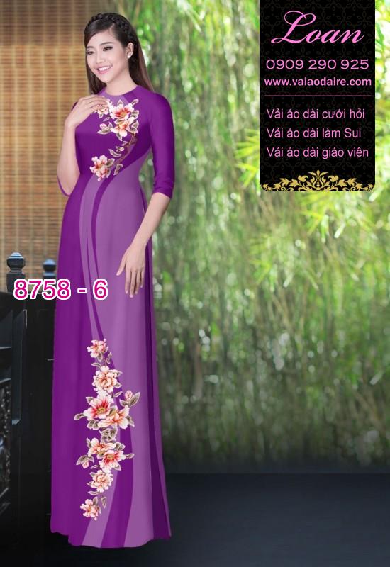 Vải áo dài hoa dây