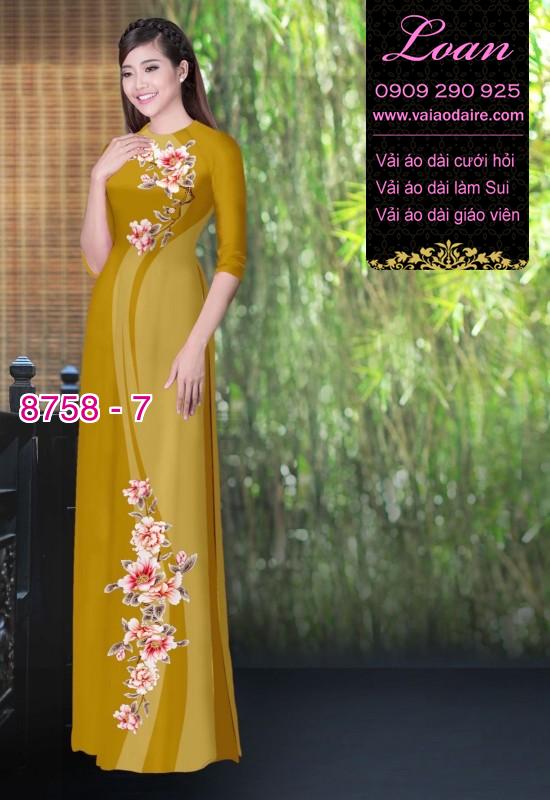 Vải áo dài hoa dây