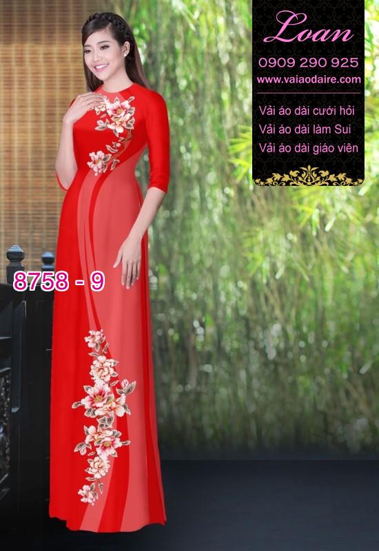 Vải áo dài hoa dây
