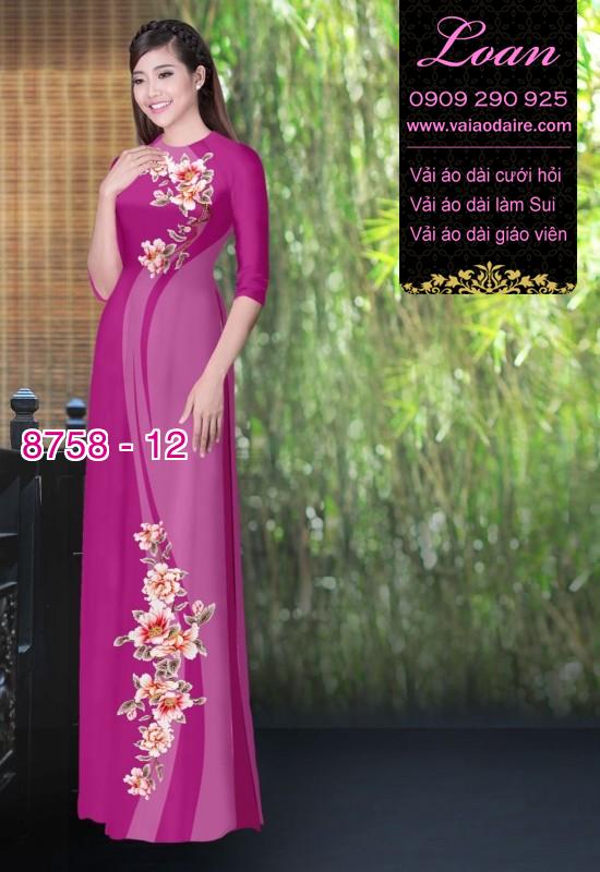 Vải áo dài hoa dây