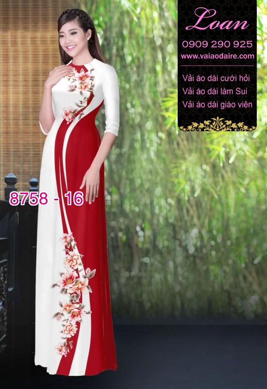 Vải áo dài hoa dây
