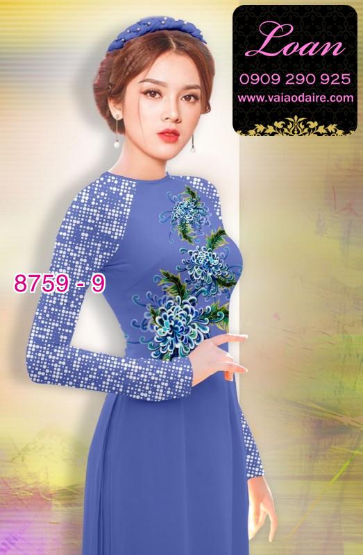 Vải áo dài hoa Cúc Đại Đóa
