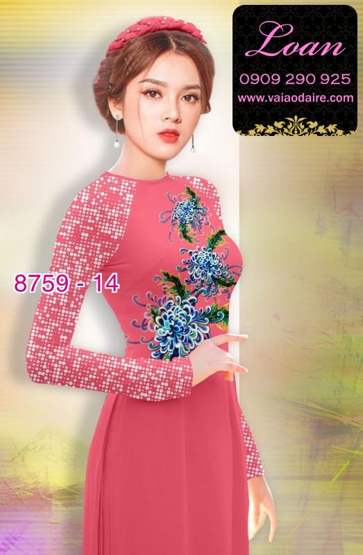 Vải áo dài hoa Cúc Đại Đóa