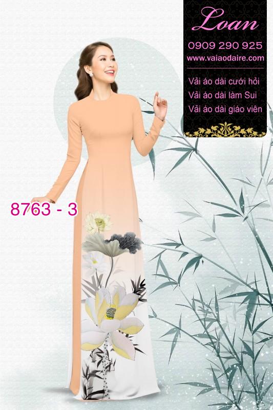 Vải áo dài hoa Sen