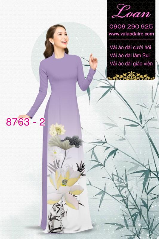 Vải áo dài hoa Sen