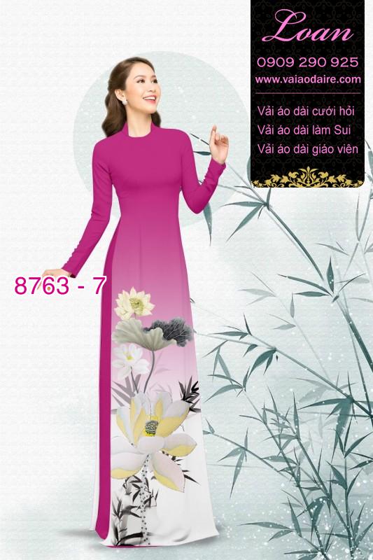 Vải áo dài hoa Sen