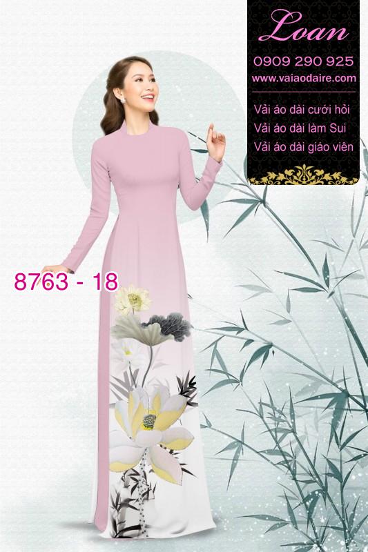 Vải áo dài hoa Sen
