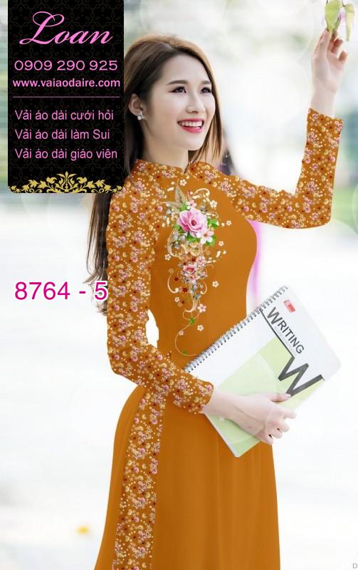 Vải áo dài hoa 3D