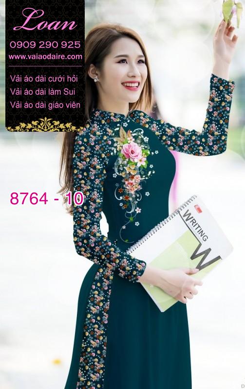 Vải áo dài hoa 3D