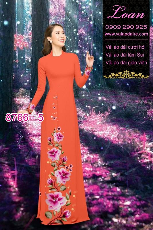Vải áo dài hoa 3D