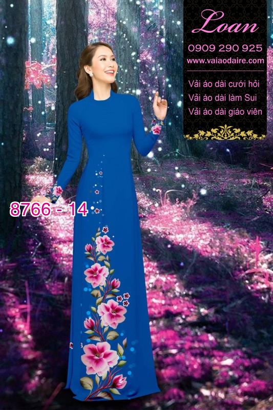 Vải áo dài hoa 3D