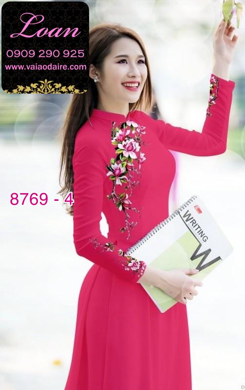 Vải áo dài hoa 3D Vải áo dài hoa 3D