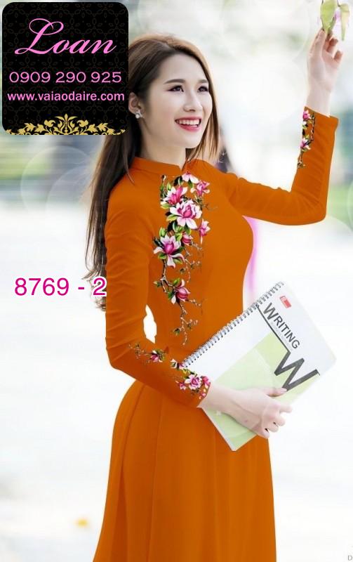 Vải áo dài hoa 3D Vải áo dài hoa 3D