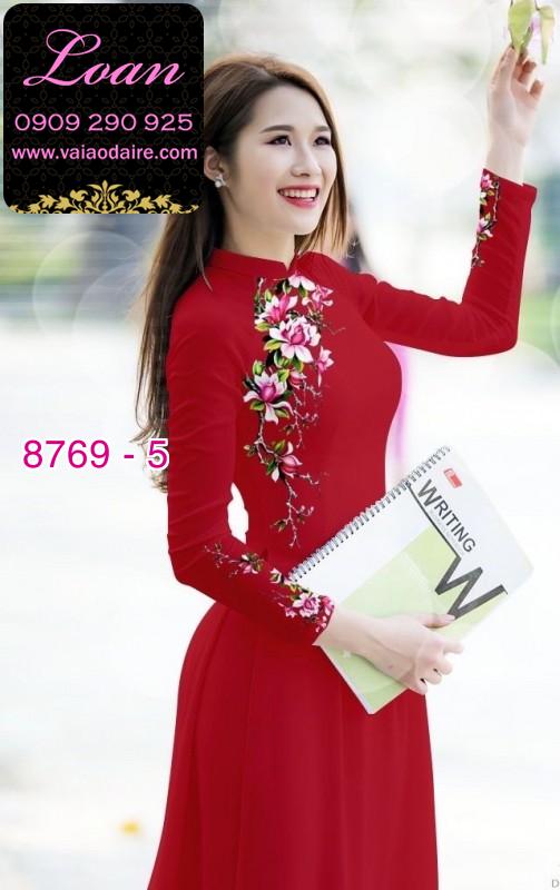 Vải áo dài hoa 3D Vải áo dài hoa 3D
