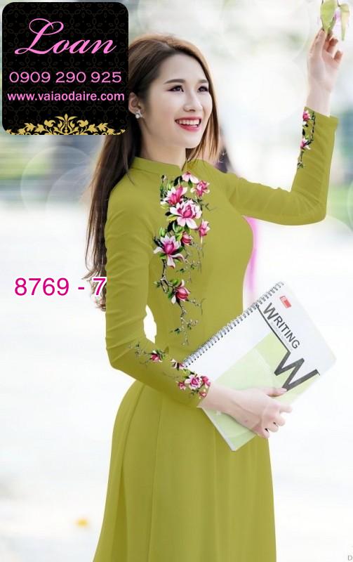 Vải áo dài hoa 3D Vải áo dài hoa 3D