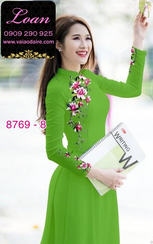 Vải áo dài hoa 3D Vải áo dài hoa 3D