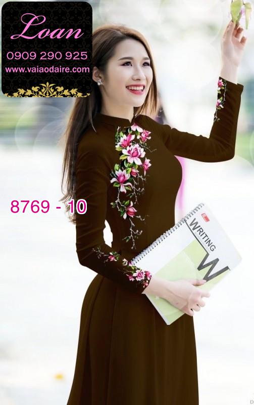 Vải áo dài hoa 3D Vải áo dài hoa 3D