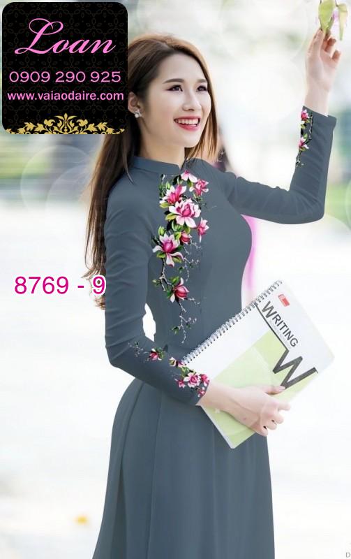 Vải áo dài hoa 3D Vải áo dài hoa 3D