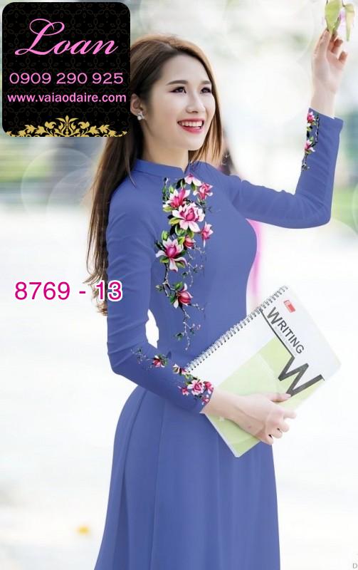 Vải áo dài hoa 3D Vải áo dài hoa 3D