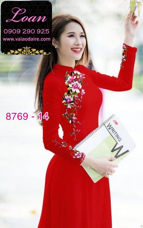 Vải áo dài hoa 3D Vải áo dài hoa 3D