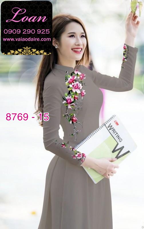 Vải áo dài hoa 3D Vải áo dài hoa 3D