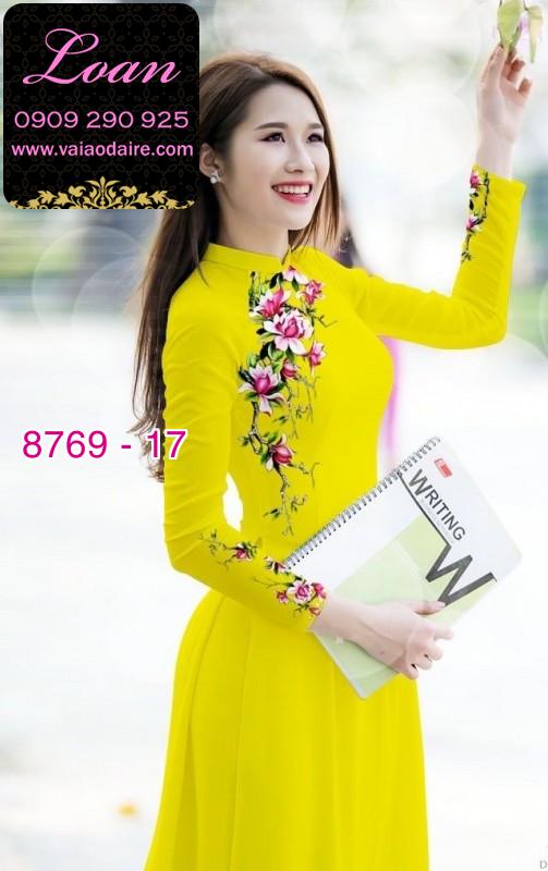 Vải áo dài hoa 3D Vải áo dài hoa 3D