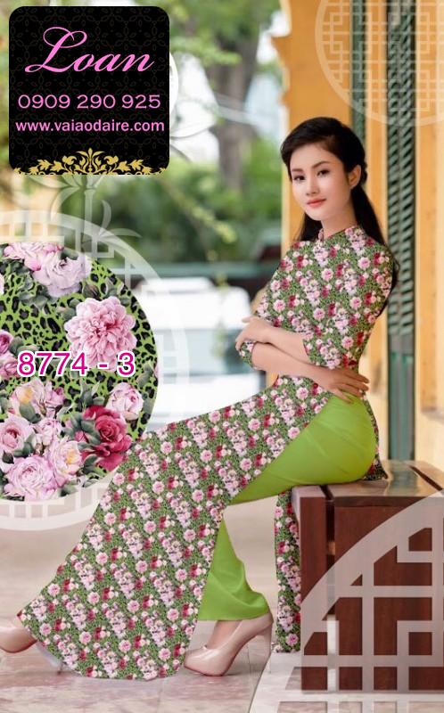 Vải áo dài hoa nhí