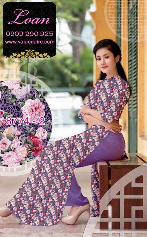 Vải áo dài hoa nhí