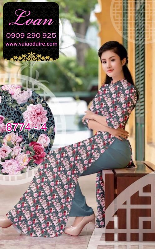 Vải áo dài hoa nhí