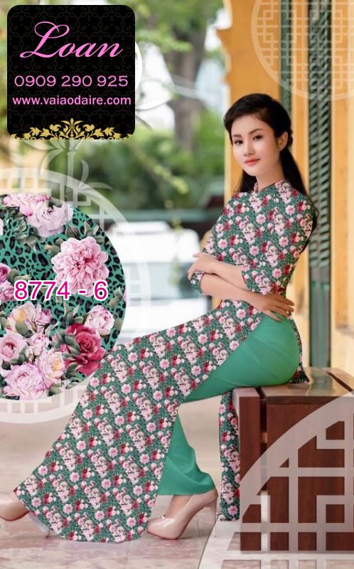 Vải áo dài hoa nhí