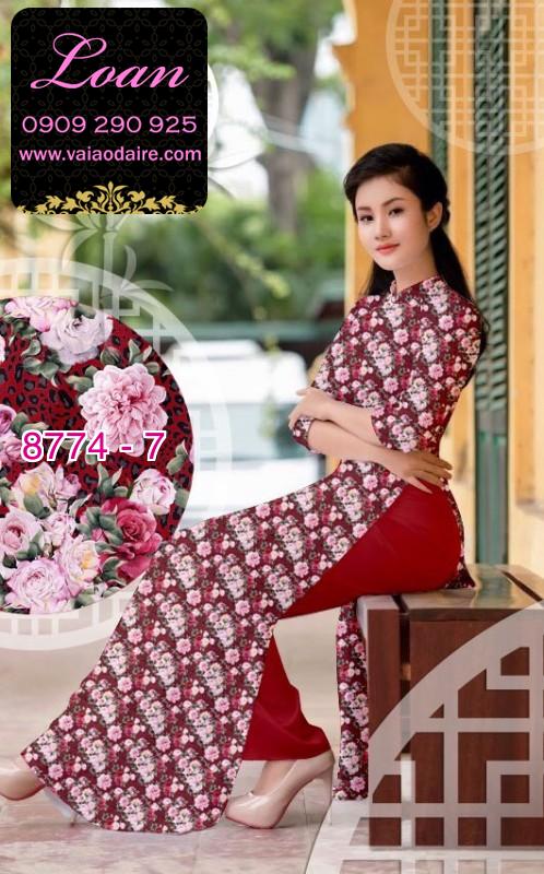 Vải áo dài hoa nhí