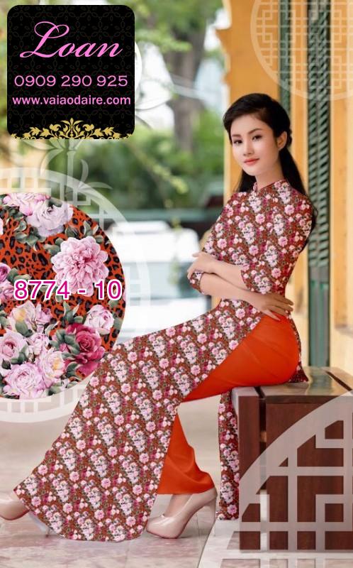 Vải áo dài hoa nhí