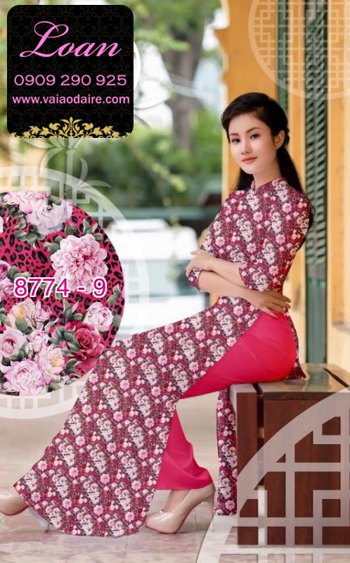 Vải áo dài hoa nhí