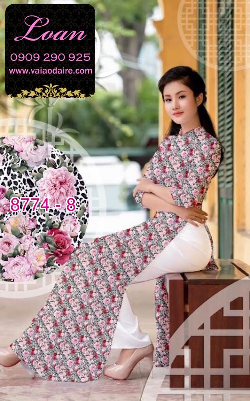 Vải áo dài hoa nhí