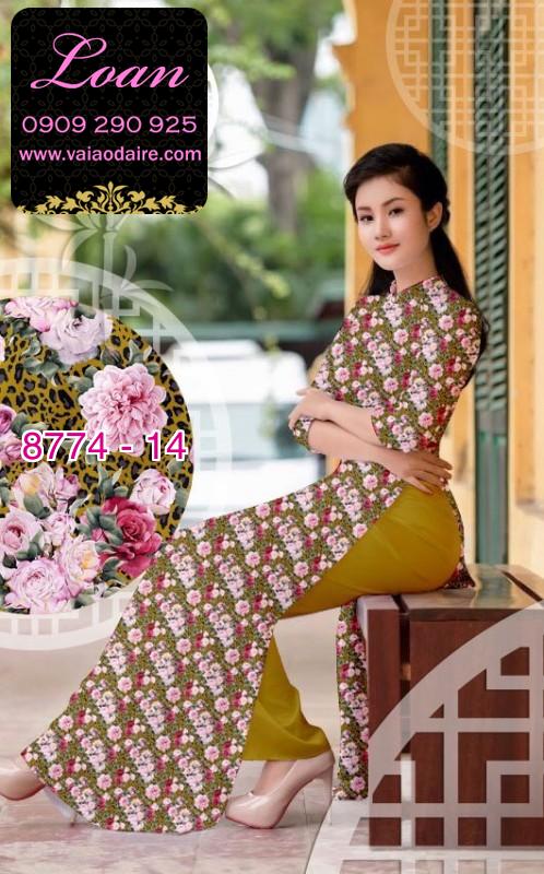 Vải áo dài hoa nhí