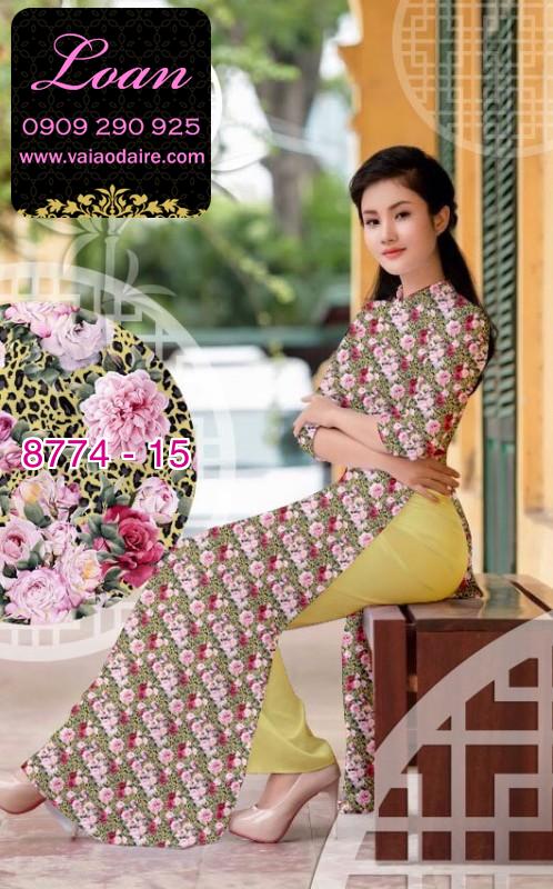 Vải áo dài hoa nhí